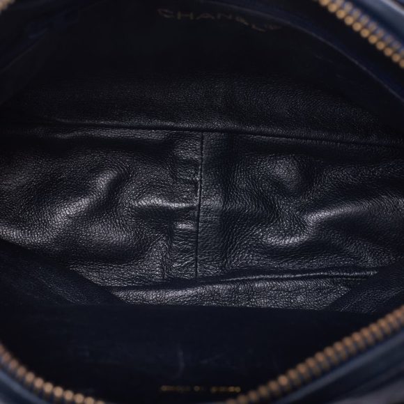 Chanel Matelasse Coco Mark Double Chain Lambskin Navy - Picture 6 of 7